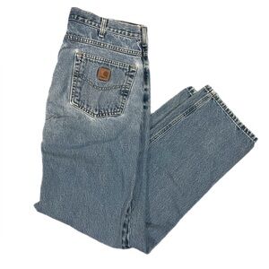 Carhartt Mens B160 Relaxed Fit Straight Leg Jeans 35x34 Dark Stone Wash Workwear